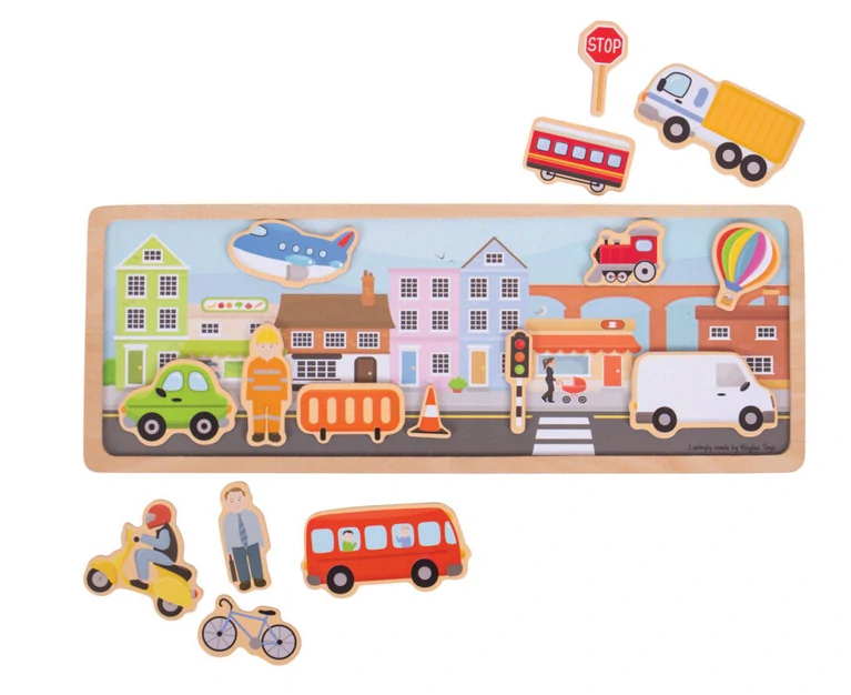 BIGJIGS TOYS Magnetický obrázek - Město
