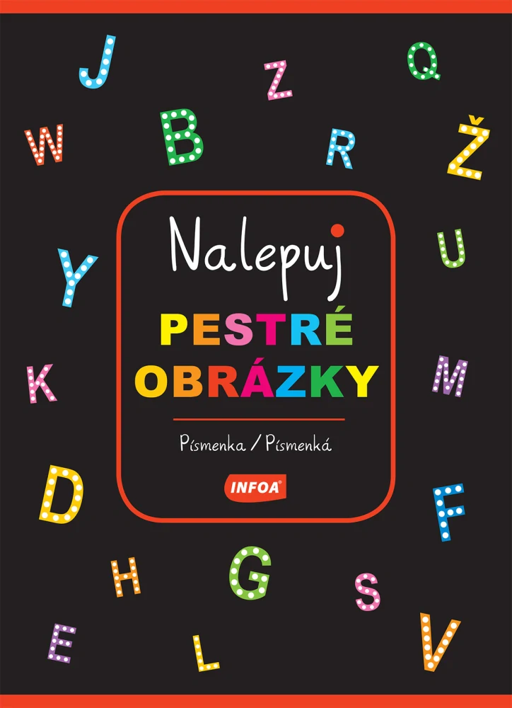 Nalepuj barevné kuličky - Písmenka