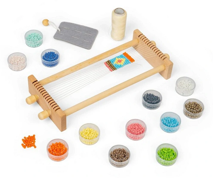 BIGJIGS TOYS Tkalcovský stav na korálky