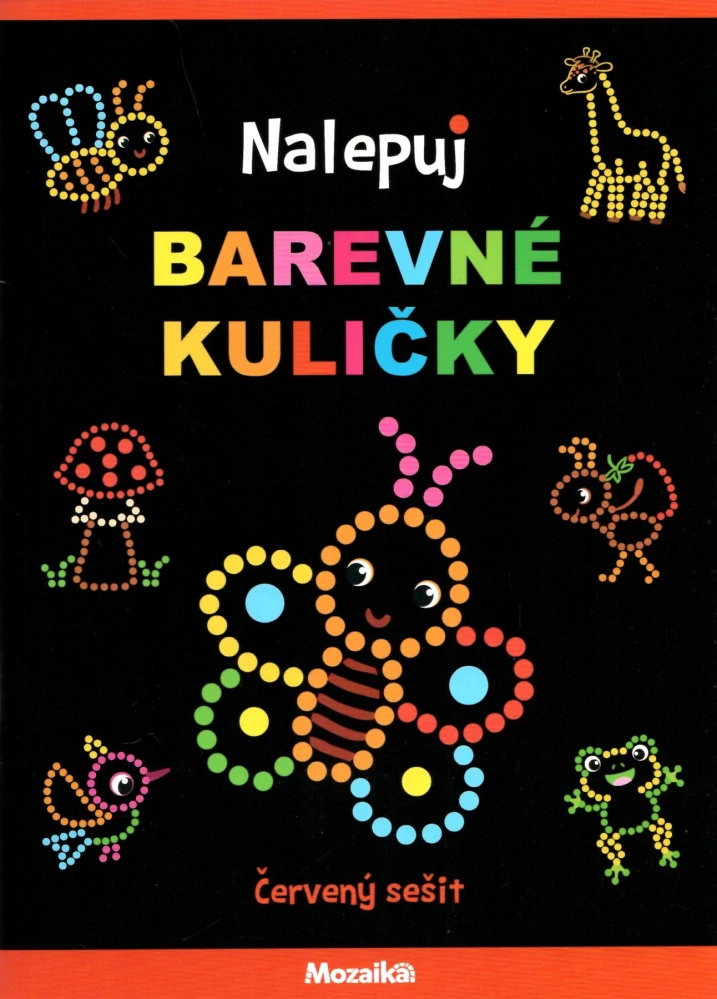 Nalepuj barevné kuličky - Červený sešit