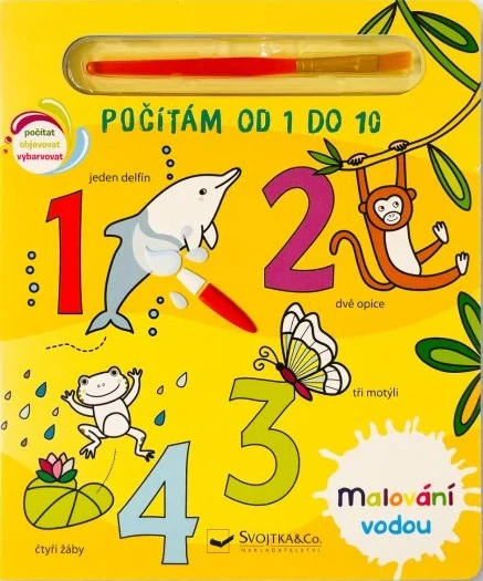 Malování vodou - Počítám od 1 do 10