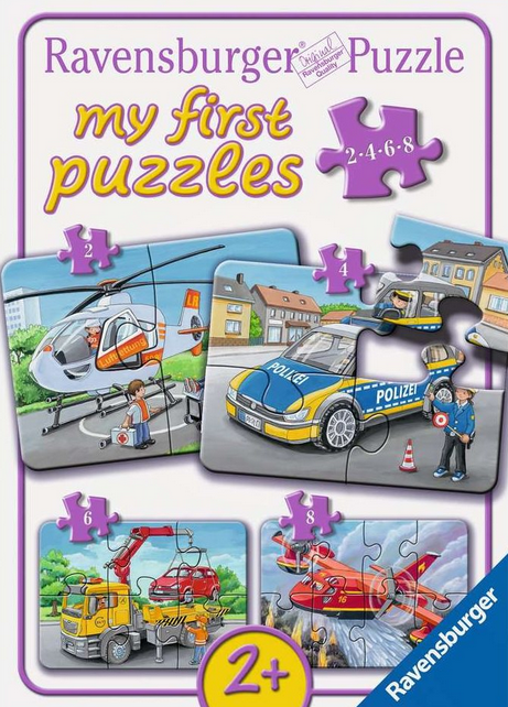 RAVENSBURGER Moje první puzzle - Zásahová vozidla 4v1