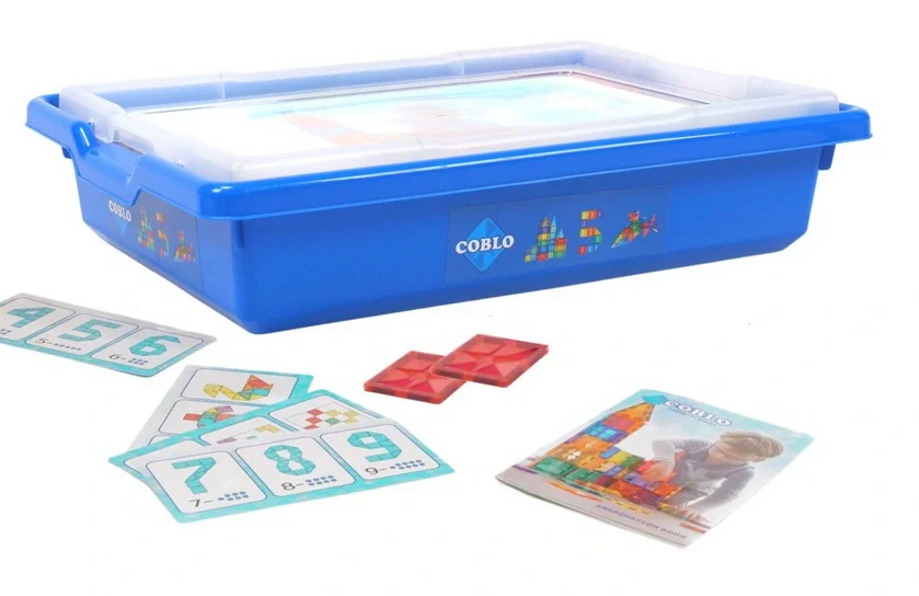 COBLO Magnetická stavebnice Classic BOX (100 dílů + kartičky)