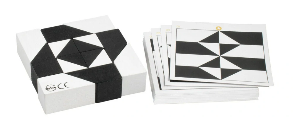 DETOA Hlavolam - Černobílý tangram