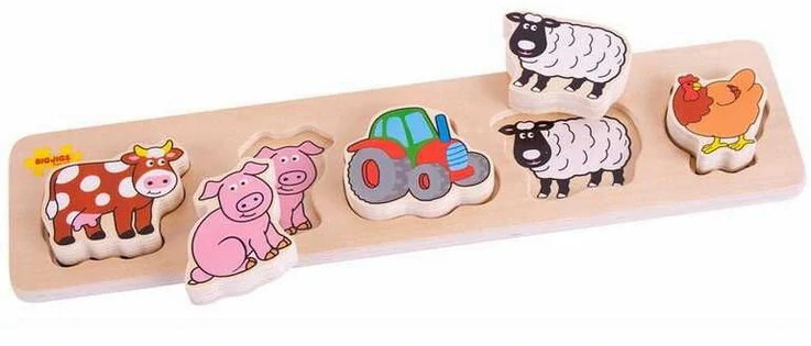 BIGJIGS TOYS Vkládačka - Farma