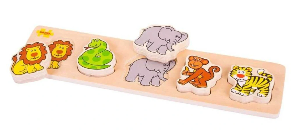 BIGJIGS TOYS Vkládačka - Safari