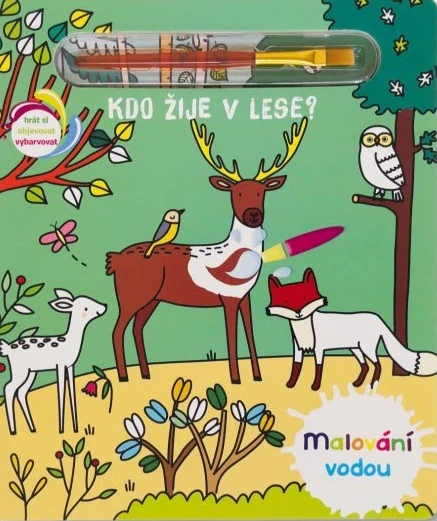 Malování vodou - Kdo žije v lese?