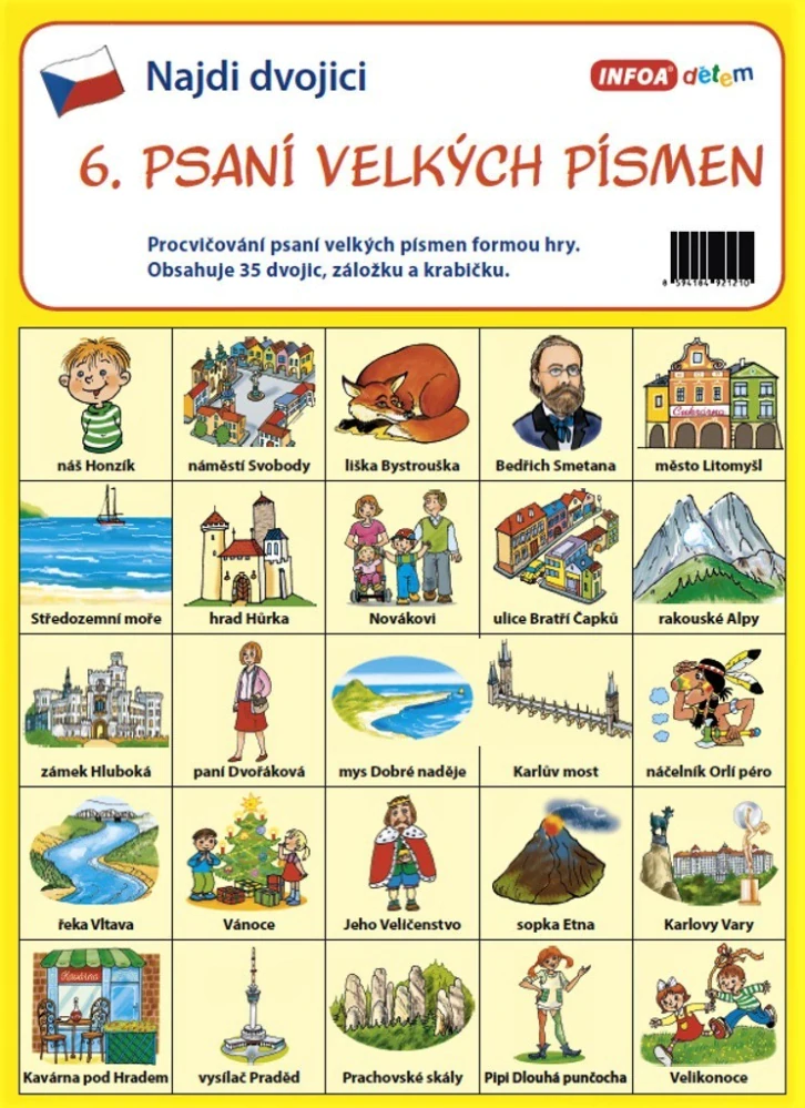 Pexeso - Psaní velkých písmen