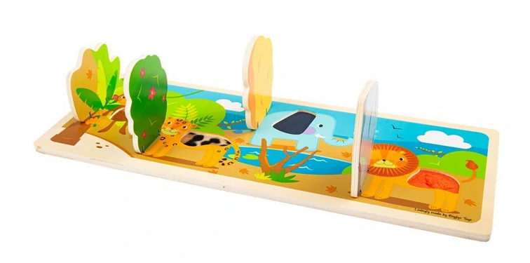 BIGJIGS TOYS Interaktivní obrázek - Džungle