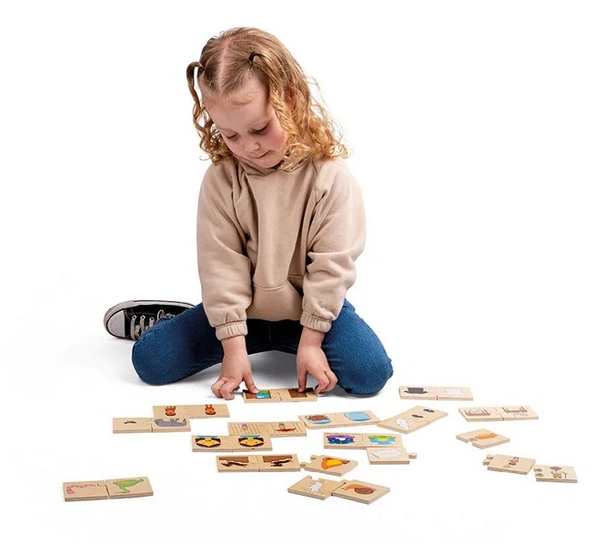 BIGJIGS TOYS Dřevěné puzzle - Protiklady