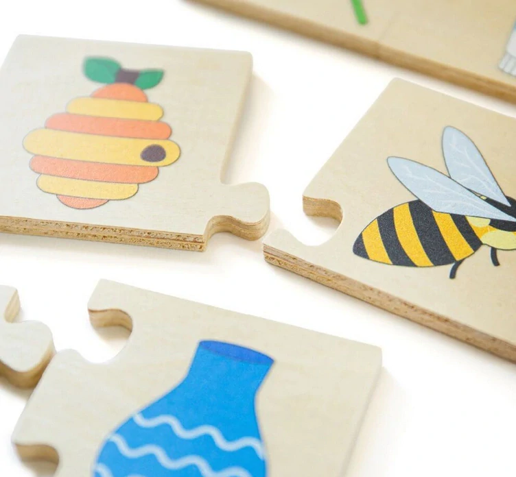 BIGJIGS TOYS Dřevěné puzzle - Co k sobě patří?