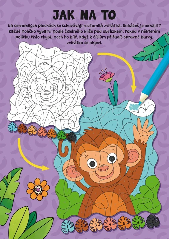 Vybarvuj podle čísel - Džungle