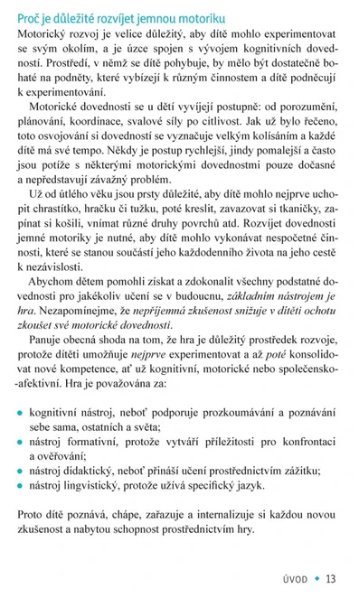 Aktivity pro rozvoj jemné motoriky