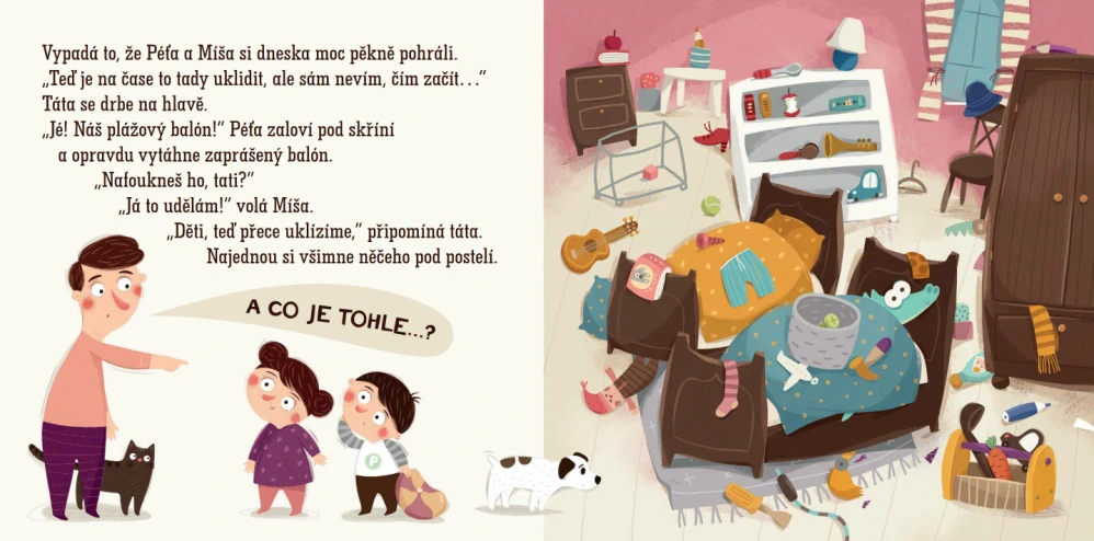 Péťa uklízí nepořádek