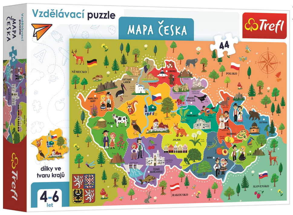 TREFL Puzzle - Mapa České republiky