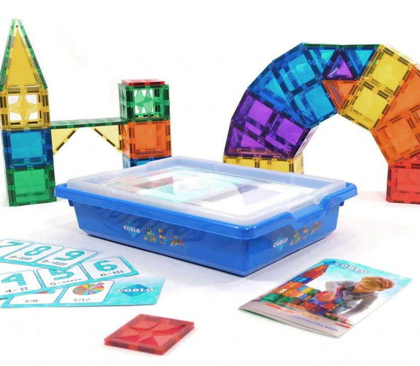 COBLO Magnetická stavebnice Classic BOX (100 dílů + kartičky)