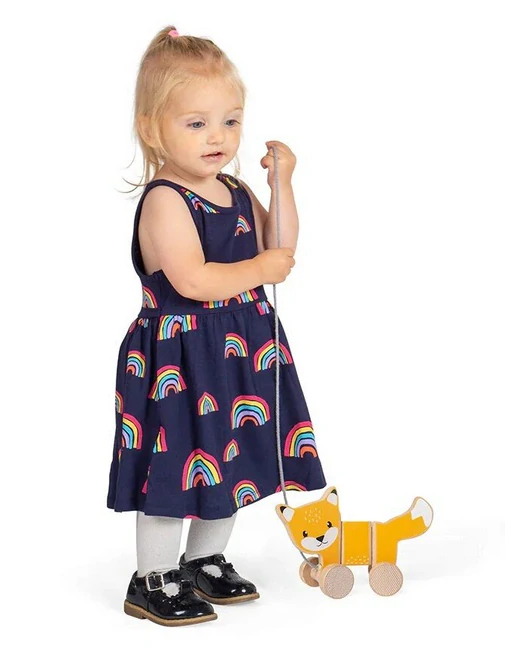 BIGJIGS TOYS Dřevěná tahací liška