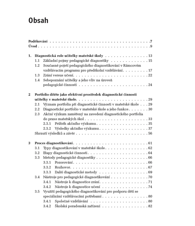 Pedagogická diagnostika v MŠ - Práce s portfoliem dítěte