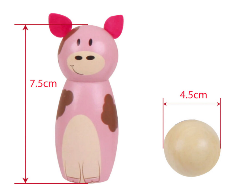 BIGJIGS TOYS Dřevěné kuželky 