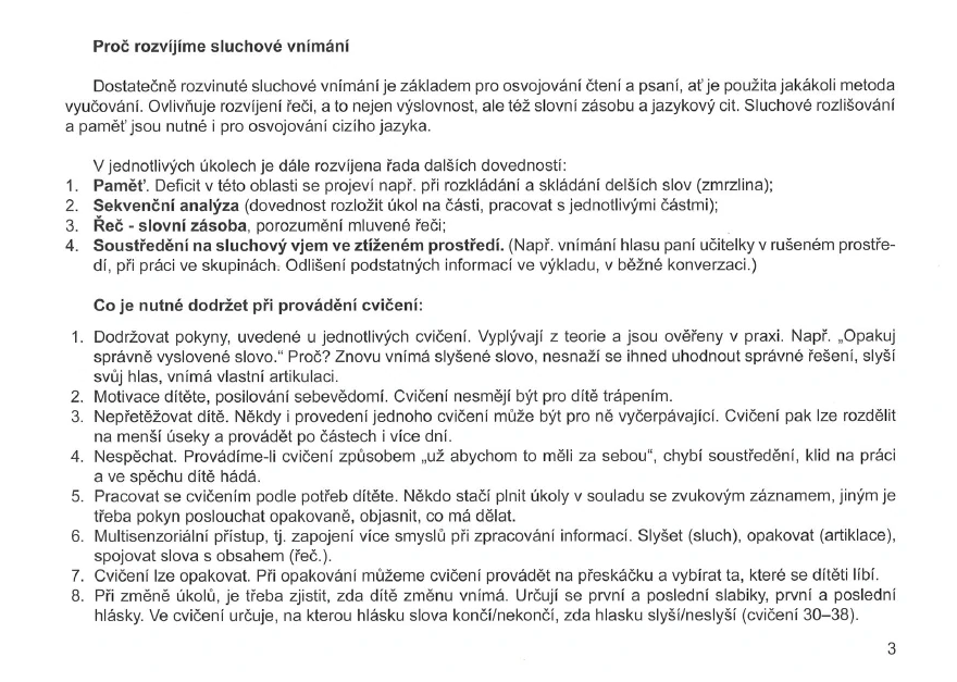 Pavučinka - Sluchové vnímání pro předškoláky