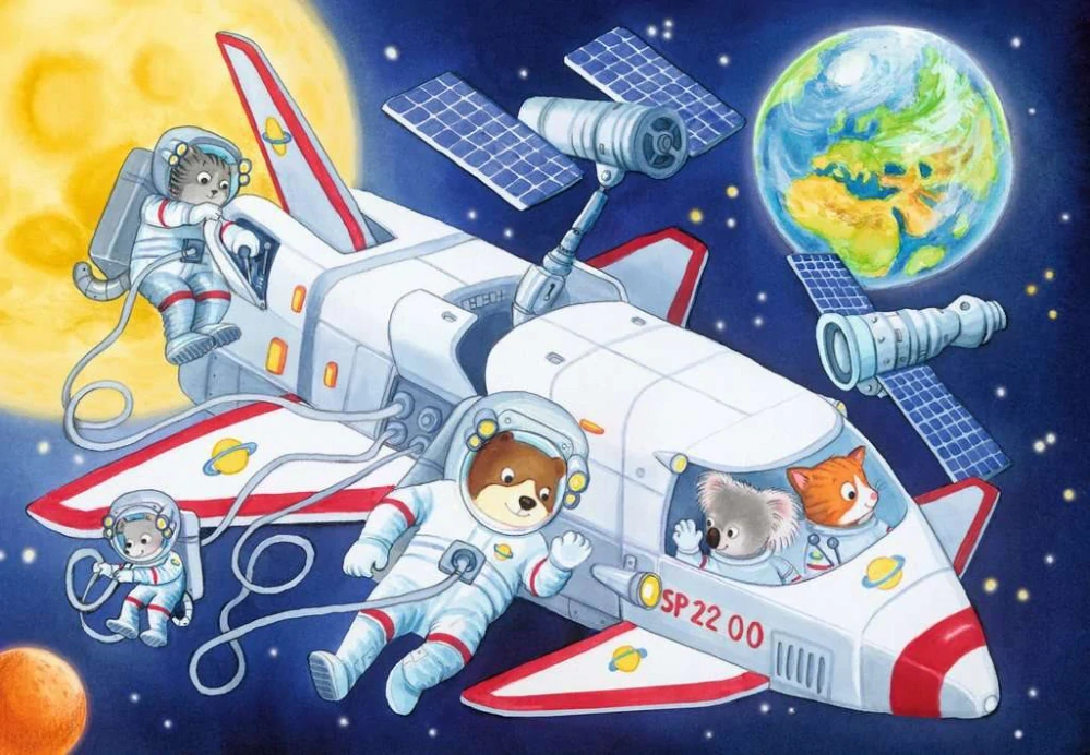 RAVENSBURGER Puzzle - Cesta vesmírem 2x24 dílků