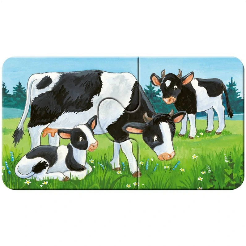 RAVENSBURGER Puzzle - Zvířata na dvoře 9x2 dílků