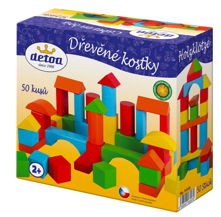 DETOA Dřevěné kostky (50 ks)