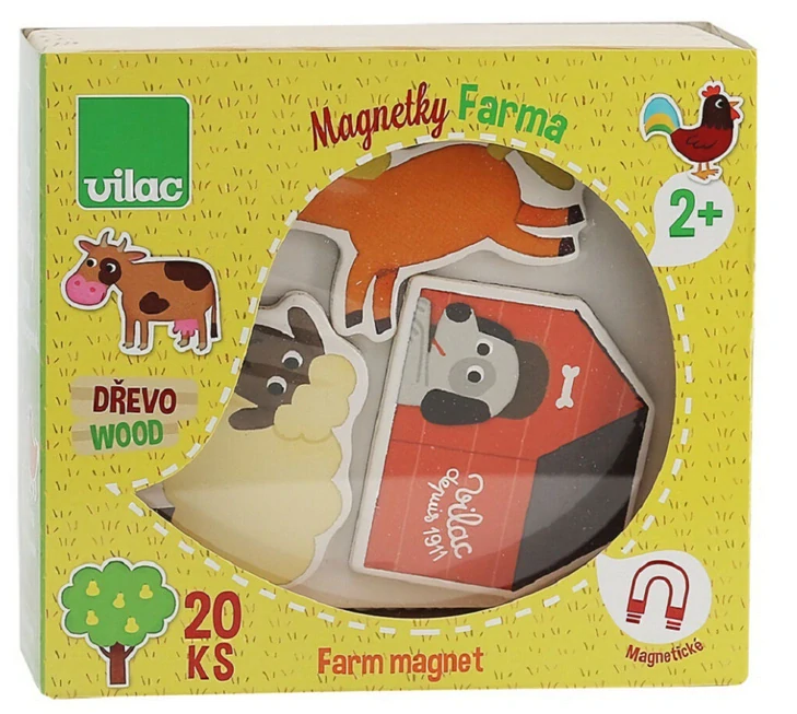 VILAC Dřevěné magnetky - Farma