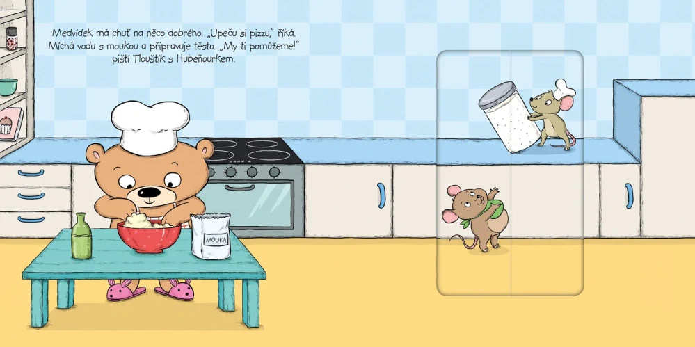 Medvídek v kuchyni