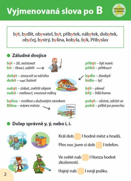 Dolepuj písmenka - Vyjmenovaná slova