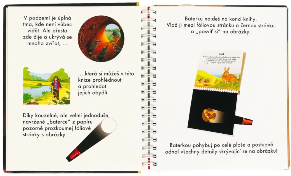 Kniha s kouzelnou baterkou - Zvířata v podzemí