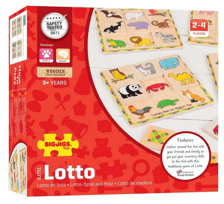 BIGJIGS TOYS Loto - Zvířata