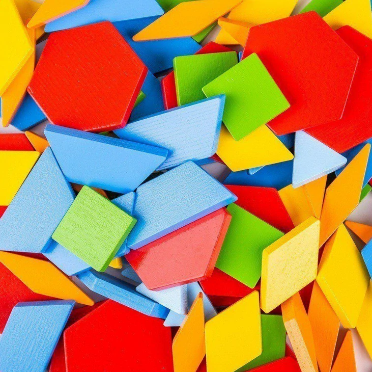 BIGJIGS TOYS Dřevěná barevná mozaika