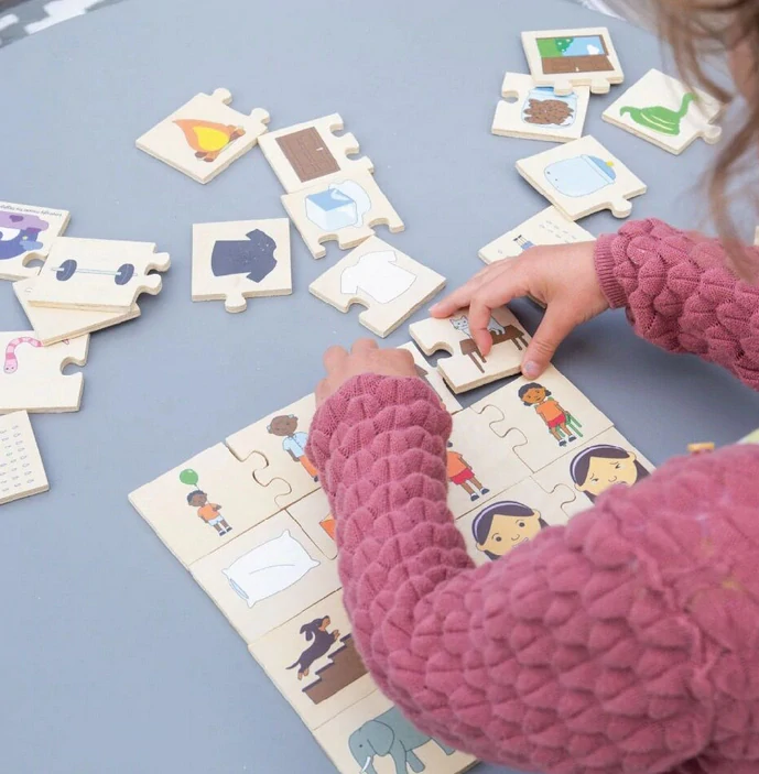 BIGJIGS TOYS Dřevěné puzzle - Protiklady