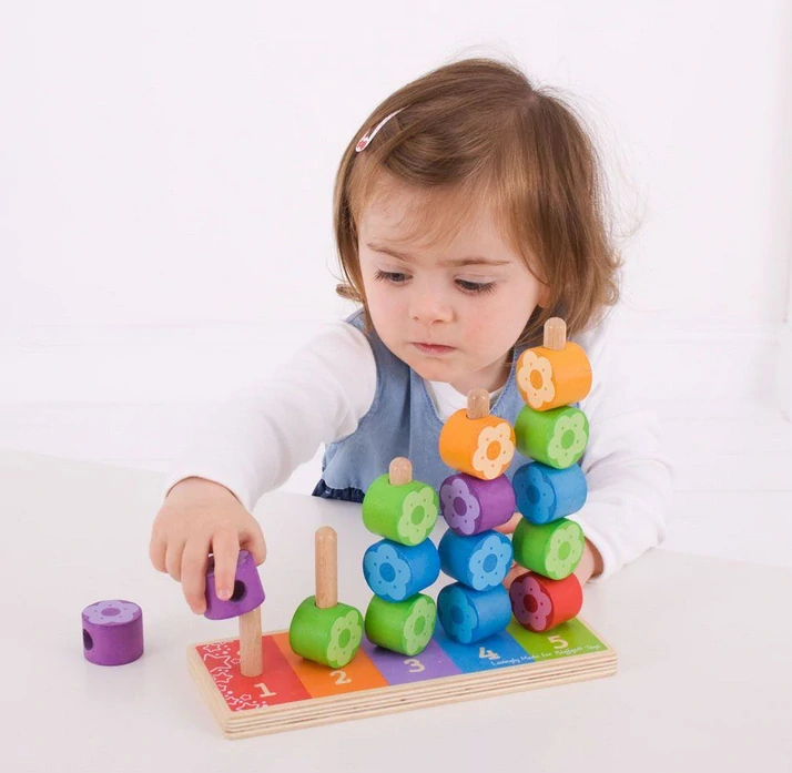 BIGJIGS TOYS Barevné počítání - květiny