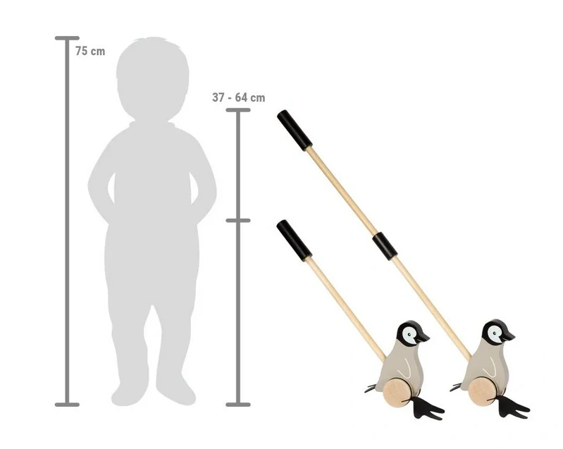 SMALL FOOT Dřevěný jezdík - tučňák