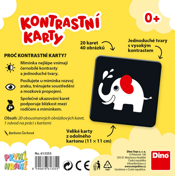DINO Kontrastní karty