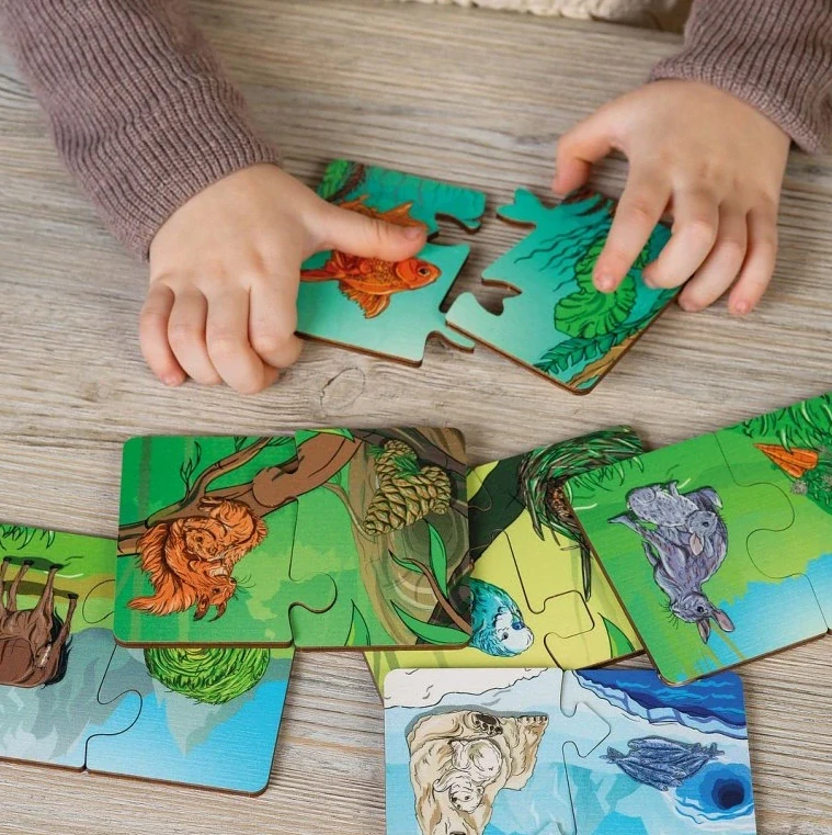 Puzzle - Bydlení a potrava zvířat