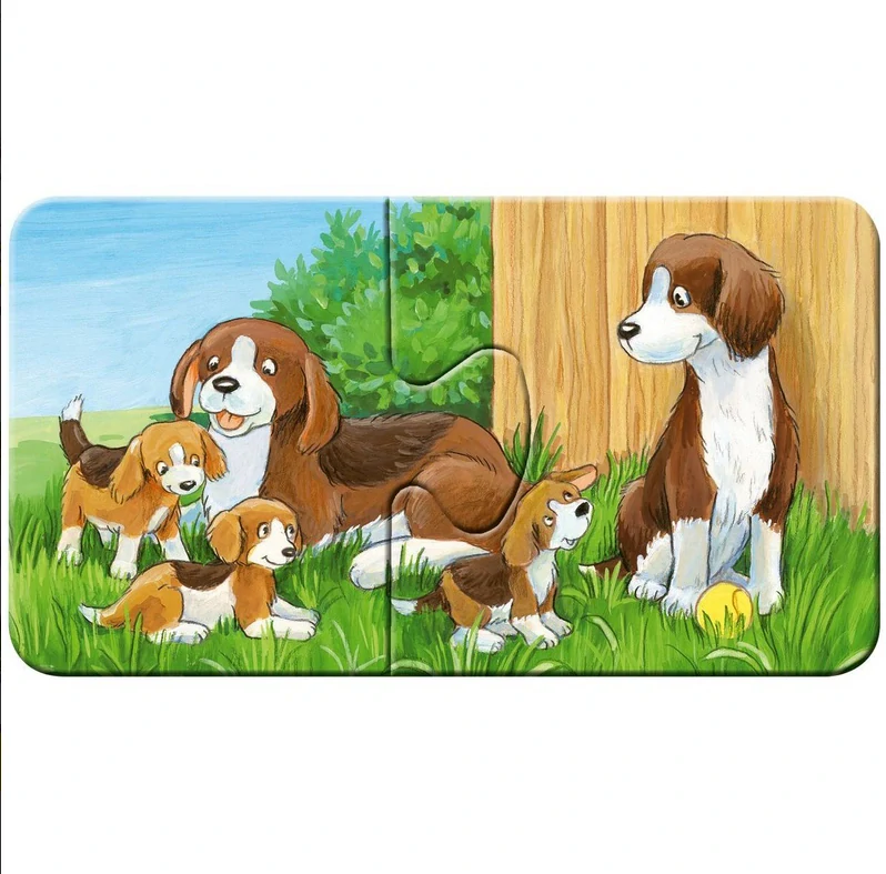 RAVENSBURGER Puzzle - Zvířata na dvoře 9x2 dílků