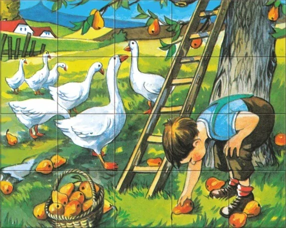 DINO Dřevěné kostky: Na statku (20 kostek)