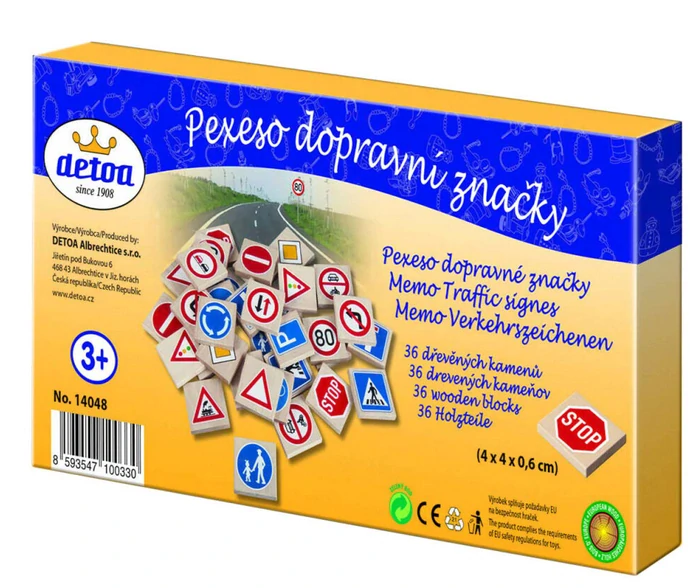 DETOA Dřevěné pexeso - Dopravní značky