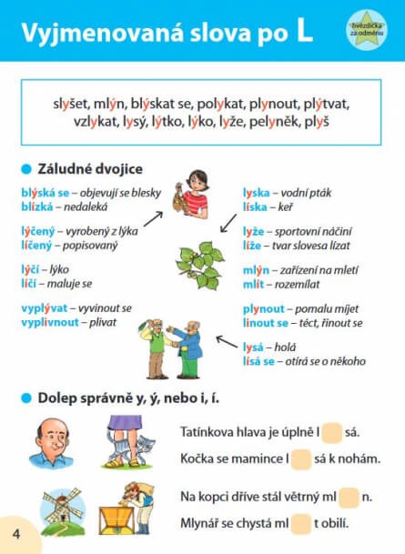 Dolepuj písmenka - Vyjmenovaná slova