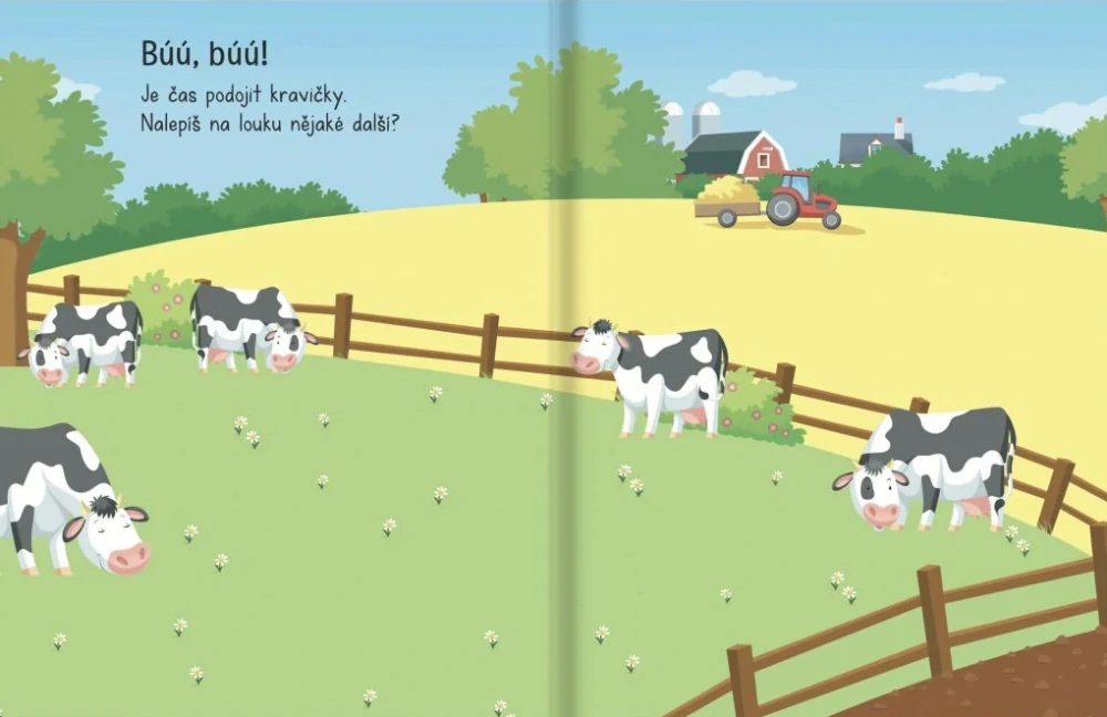 Kniha plná samolepek - Na farmě