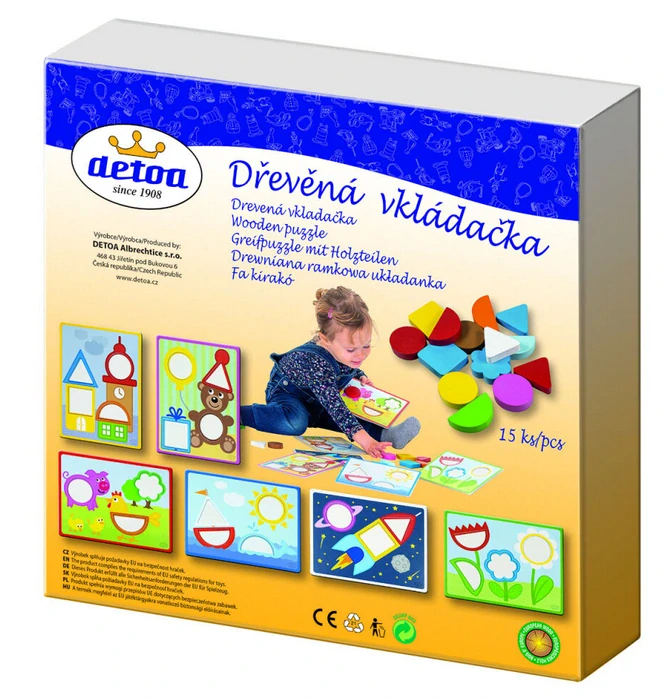 DETOA Dřevěná vkládačka - Tvary