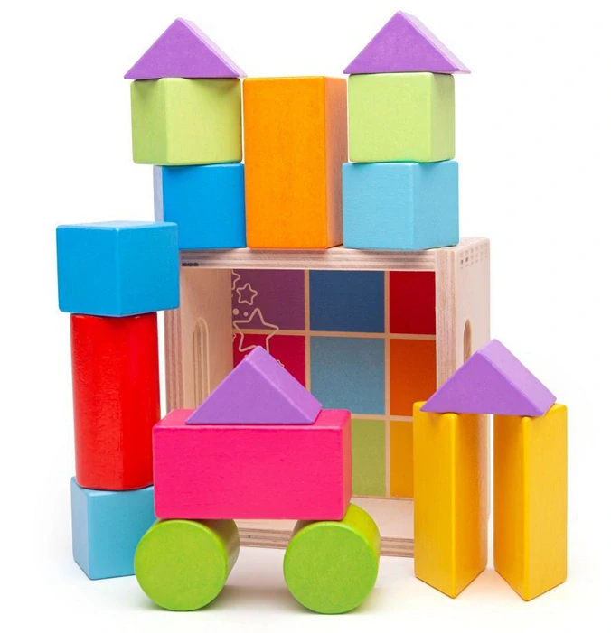 BIGJIGS TOYS První dřevěné kostky (17 ks)