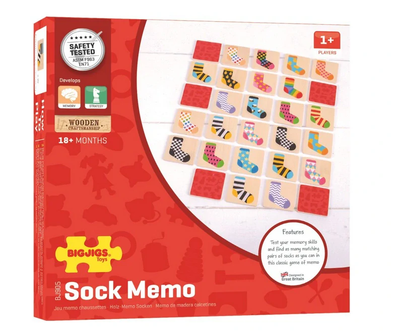 BIGJIGS TOYS Ponožkové pexeso
