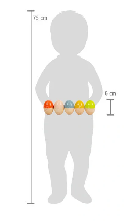 SMALL FOOT Chrastící vajíčka (5 ks)
