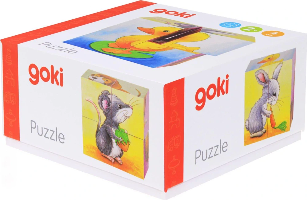 Dřevěné kostky - Mláďátka (4 kostky)