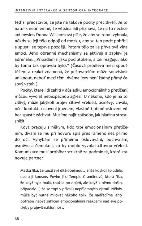 Intenzivní interakce a senzorická integrace u osob s PAS