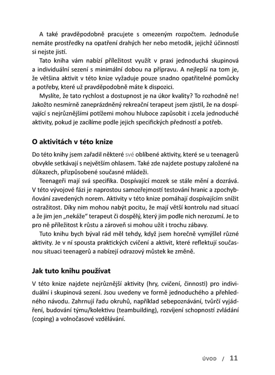 150 terapeutických her pro dospívající